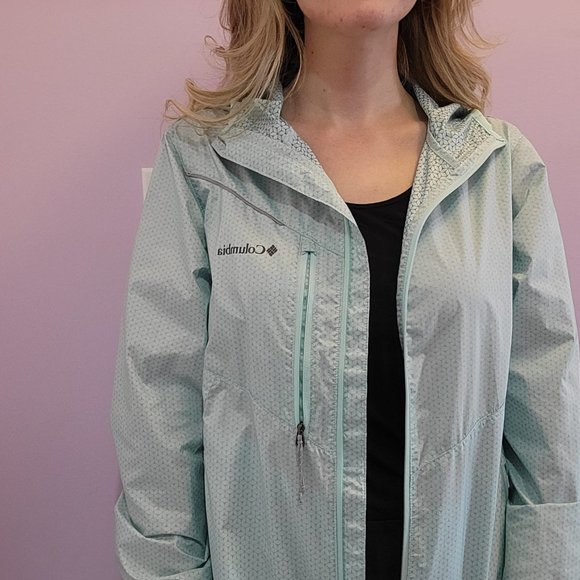 Columbia Light Hooded Windbreaker - baby blue, Women's Davis Path Omni-Wick - Picture 8 of 13